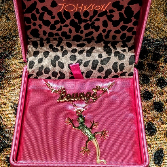 Collier Betsey Johnson Lézard Avec Cristaux - Bijou Fantaisie Neuf Avec étiquettes